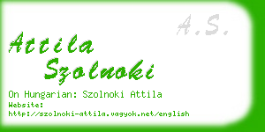 attila szolnoki business card